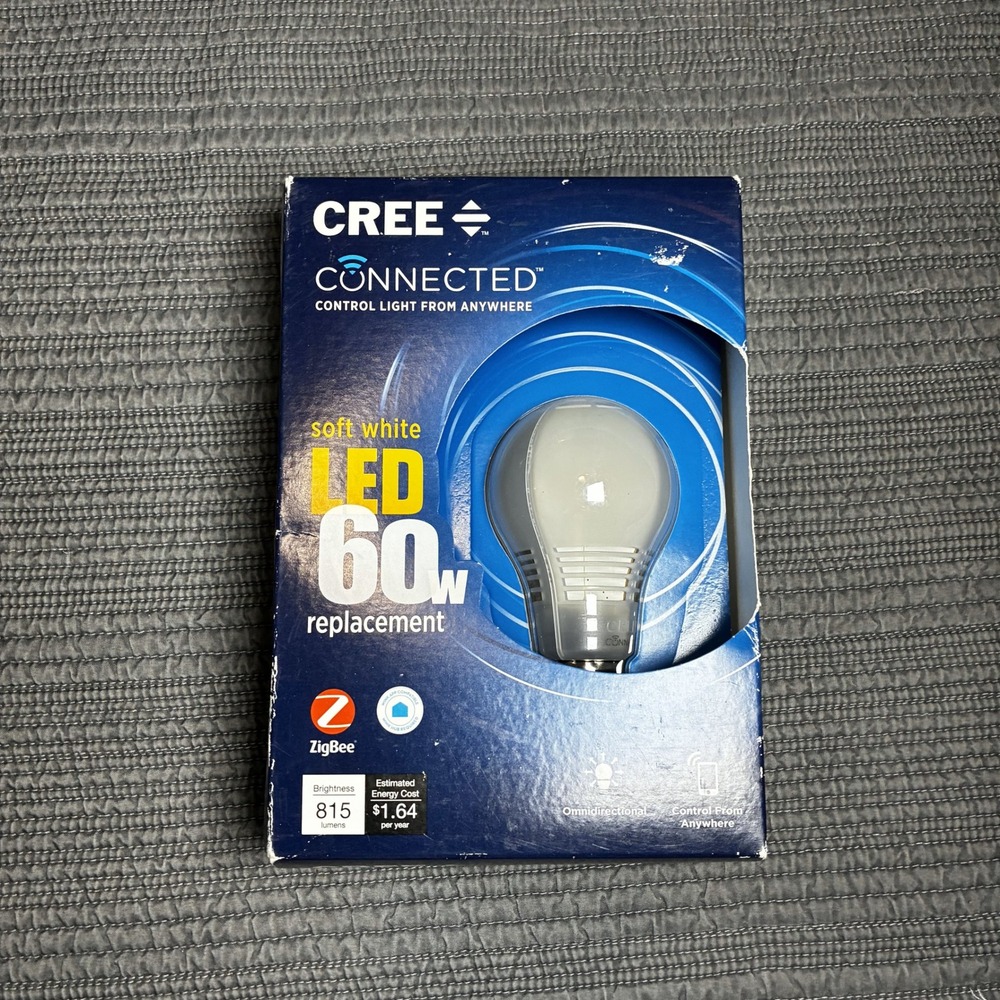 Cree Connected LED 60W Replacement Smart Light Bulb Soft White ZigBee 815 Lumens